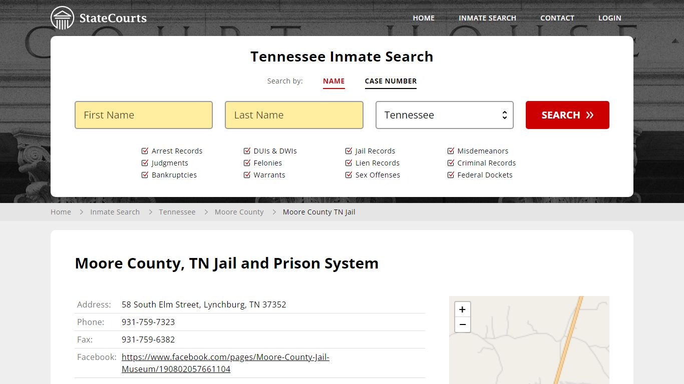 Moore County TN Jail Inmate Records Search, Tennessee - StateCourts